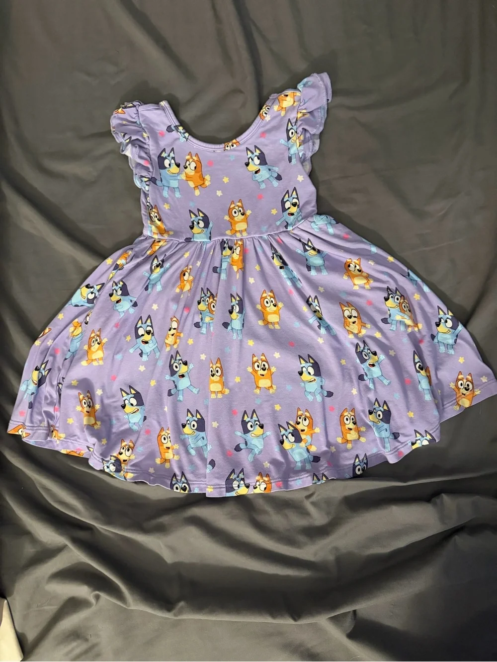 Little Sleepies Purple Bluey Flutter Sleeve Twirl 3T GUC